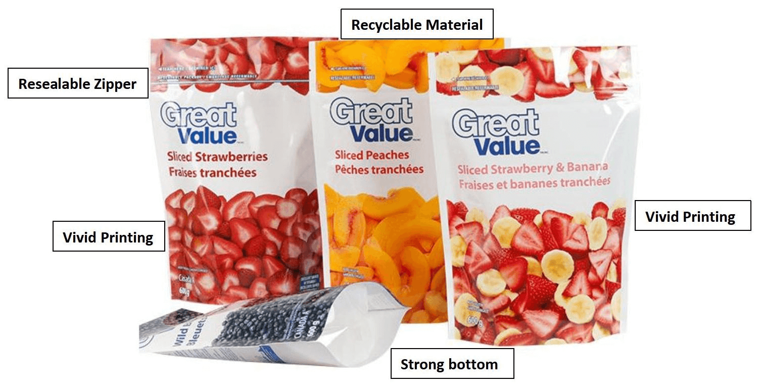 Recyclable zipper bag stand up pouch for fruit packaging2